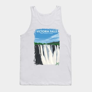 Victoria Falls National Park Zambia Africa Travel Poster Tank Top